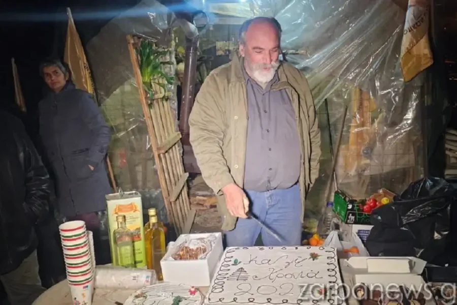 Χανιά: Έκοψαν βασιλόπιτα στα Μεγάλα Χωράφια οι αγρότες