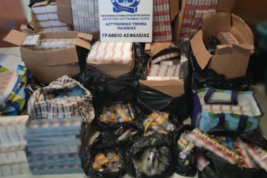 Κατασχέθηκαν πάνω από 100.000 λαθραία τσιγάρα και πάνω από 11 κιλά καπνού στη Θεσσαλονίκη, μία σύλληψη