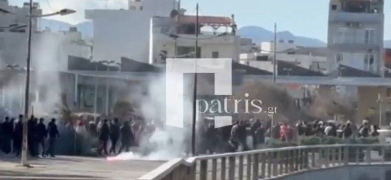 (ΒΙΝΤΕΟ) Τελικός Super Cup: Δείτε την πορεία των ερυθρόλευκων οπαδών προς το Παγκρήτιο