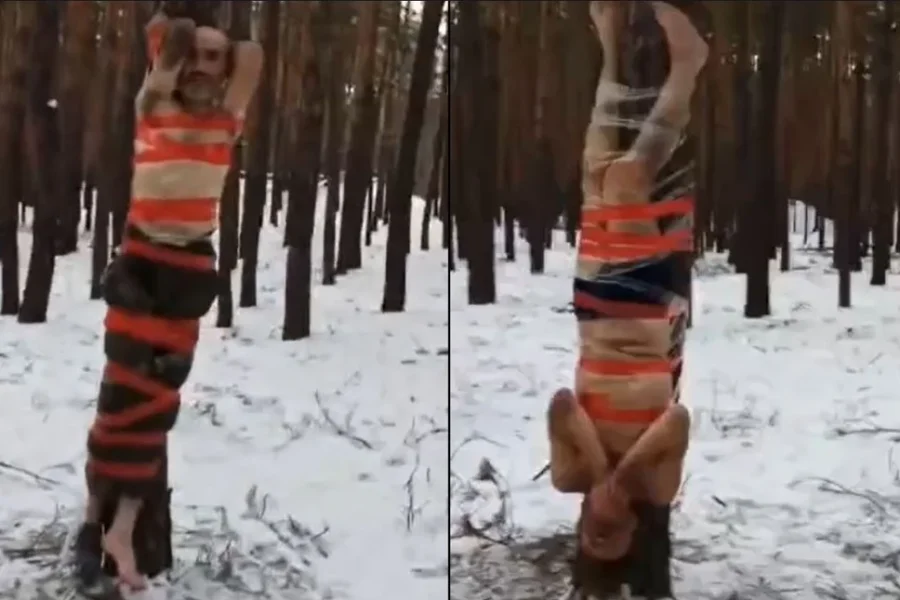 Φρικτά βασανιστήρια Ρώσων σε στρατιώτες στο μέτωπο της Ουκρανίας -Τους έδεσαν ημίγυμνους στα δέντρα στο χιόνι
