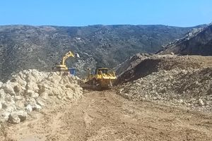 Αυτοψία Άρη Παπαδογιάννη στο εργοτάξιο της ΕΕΝ Ποταμών Αμαρίου στο Ρέθυμνο