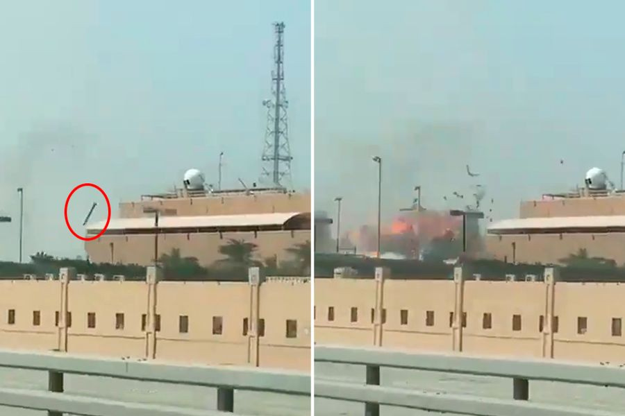 BINTEO: Η στιγμή που ιρανικοί πύραυλοι χτυπούν την βάση του 5ου Στόλου των ΗΠΑ στο Μπαχρέιν