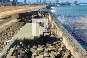 Τεράστιες καταστροφές στο παραλιακό μέτωπο των Γουβών  – Δείτε φωτογραφίες και βίντεο
