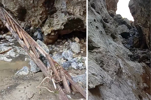 “Έλιωσε” η σιδερένια σκάλα και γκρεμίστηκε… ο αντιδήμαρχος! – Απροσπέλαστο το φαράγγι Ζαρού (βίντεο)