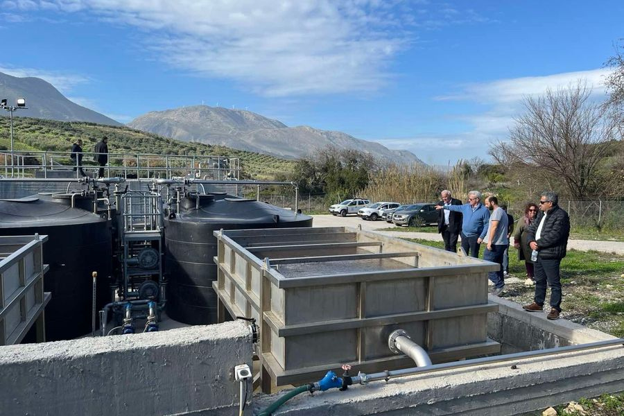 Στη μονάδα βιολογικής επεξεργασίας λυμάτων Κάτω Ασιτών ο Δήμαρχος Ηρακλείου Αλέξης Καλοκαιρινός