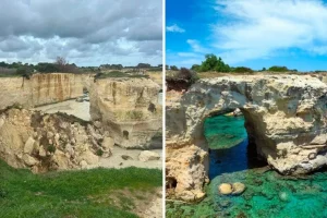 Βίντεο: Κατέρρευσε μετά την κακοκαιρία η Αψίδα των Εραστών