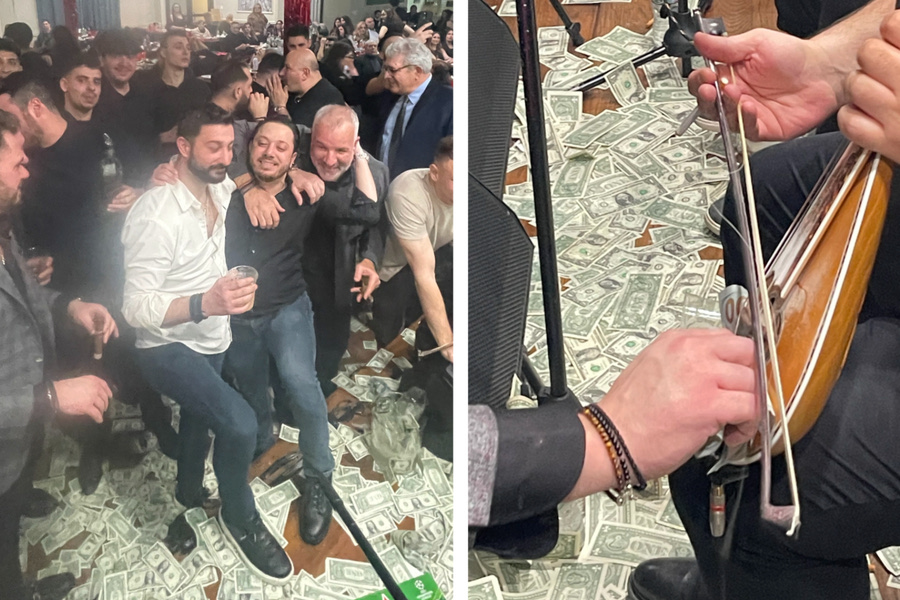 Γέμισαν με δολάρια… τα πόδια του Κρητικού καλλιτέχνη Νίκου Ζωιδάκη οι ομογενείς στη Νέα Υόρκη – Εικόνες και βίντεο από το γλέντι και τη μαντινάδα που έβαλε “φωτιά”