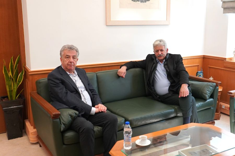 Συνάντηση Περιφερειάρχη Κρήτης με τον Δήμαρχο Οροπεδίου Λασιθίου