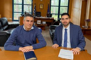 Για τις υποδομές της Π.Ε.Ηρακλείου συζήτησαν Κεφαλογιάννης και Δήμας