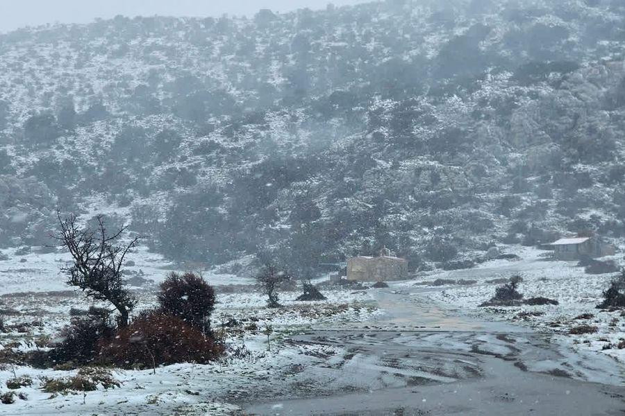 Χιονισμένος Μάρτιος στο Οροπέδιο Ομαλού της Βιάννου και στα Ανώγεια