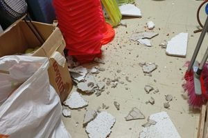 Πτώση σοβάδων στο παράρτημα του Δημοτικού Σχολείου Γουρνών