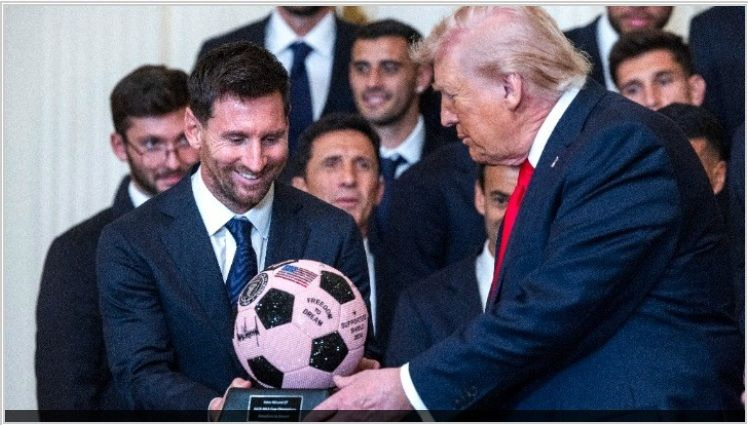 Ο Ντόναλντ Τραμπ υποδέχθηκε στον Λευκό Οίκο τον Μέσι και την Ιντερ Μαϊάμι