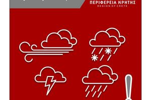 ΠΡΟΣΟΧΗ: Επικίνδυνα καιρικά φαινόμενα στην Κρήτη από την Τετάρτη 1 Απριλίου έως και την Πέμπτη 2 Απριλίου