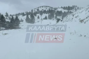 Επιχείρηση απεγκλωβισμού οδηγών στα Καλάβρυτα λόγω έντονης χιονόπτωσης