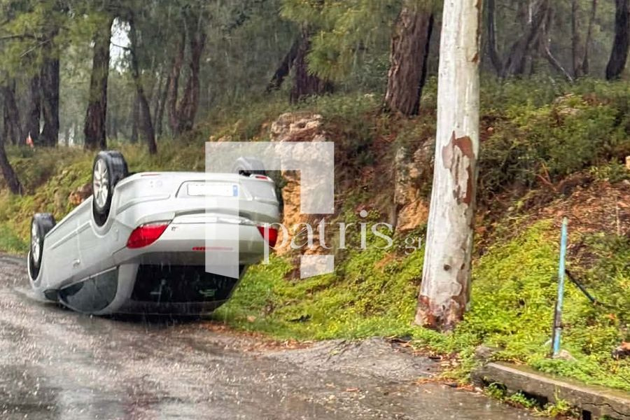 (ΦΩΤΟ) Χανιά: Εκτροπή οχήματος στα Χανιά