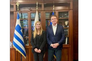 Συνάντηση της Σέβης Βολουδάκη με τον Υπουργό Προστασίας του Πολίτη Μιχάλη Χρυσοχοΐδη