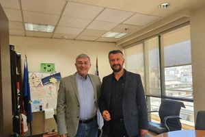 Συνάντηση εργασίας του Δημάρχου Γόρτυνας με τον Γ.Γ. Διαχείρισης Αποβλήτων, Μανώλη Γραφάκο