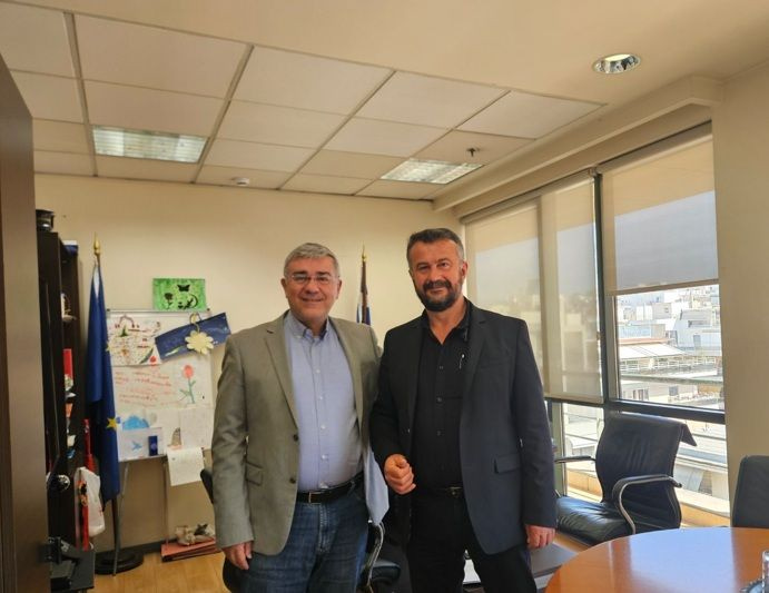 Συνάντηση εργασίας του Δημάρχου Γόρτυνας με τον Γ.Γ. Διαχείρισης Αποβλήτων, Μανώλη Γραφάκο