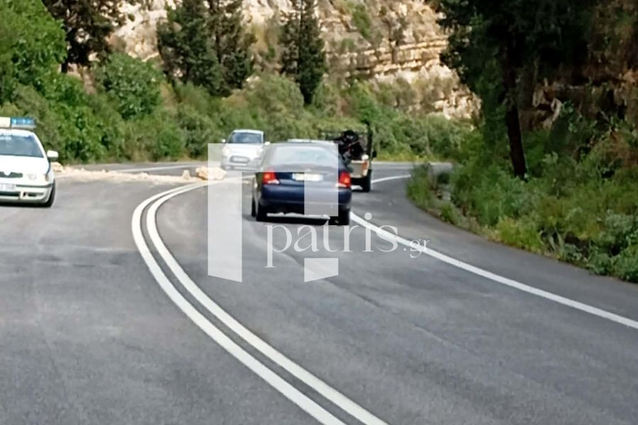 ΦΩΤΟ: Κατολίσθηση βράχου στον ΒΟΑΚ στο ύψος του Αγ. Φανουρίου