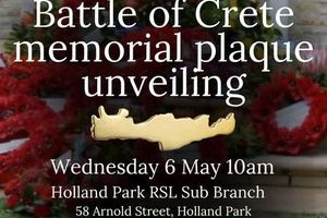 Αποκαλυπτήρια πλάκας στο Κουίνσλαντ αφιερωμένη στη Μάχη της Κρήτης