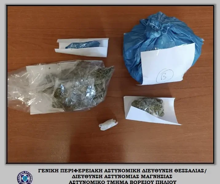 Άνδρας συνελήφθη σε περιοχή του Πηλίου για παράβαση της νομοθεσίας περί ναρκωτικών