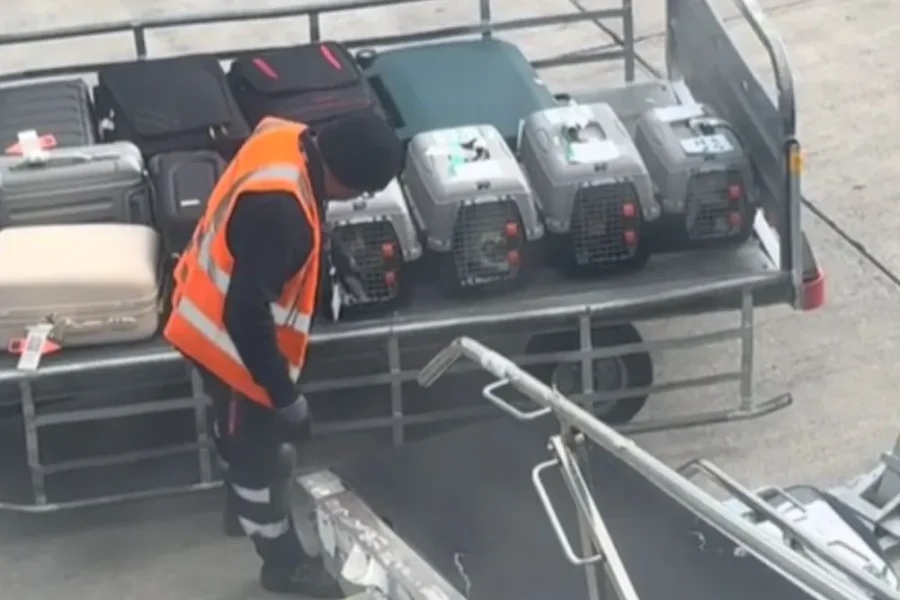 (ΒΙΝΤΕΟ)Μια υπέροχη στιγμή στο αεροδρόμιο: Εργαζόμενος στο «Ελ. Βενιζέλος» υποδέχεται γατάκια με τον πιο γλυκό τρόπο