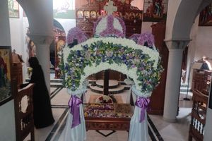 (ΦΩΤΟ) Εντυπωσιακός ο Επιτάφιος της Ιεράς Μονής Κρεμαστών