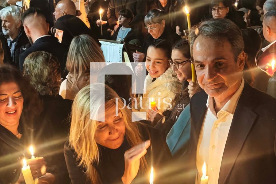 (ΦΩΤΟ) Ανάσταση στο Ακρωτήρι έκανε ο πρωθυπουργός Κυριάκος Μητσοτάκης με τη σύζυγό του – Πότε αναχώρησε από το Μοναστήρι