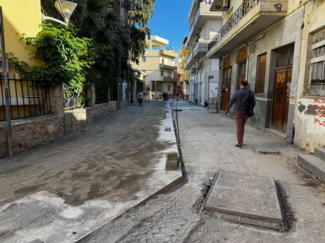 Στο τελευταίο στάδιο η ανακατασκευή του πεζοδρομημένου τμήματος της Ταξιάρχου Μαρκοπούλου