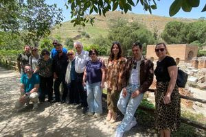 Ο πρόεδρος του σωματείου «ΔΙΑΖΩΜΑ» στον αρχαιολογικό χώρο της Γόρτυνας