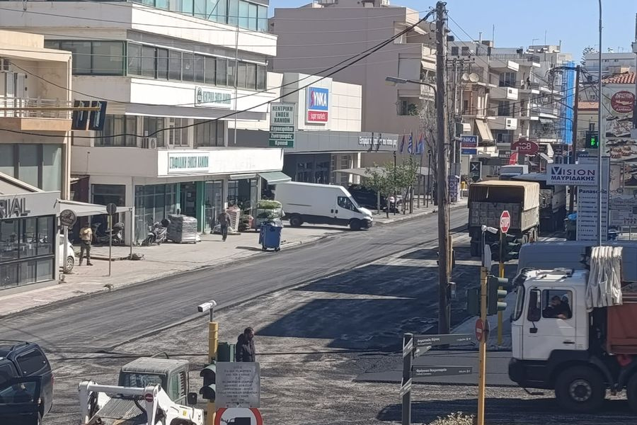 Ολοκληρώνεται η ασφαλτόστρωση της δυτικής εισόδου των Χανιών