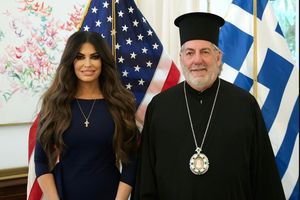 Συνάντηση Κ. Γκίλφοϊλ με τον Αρχιεπίσκοπο Θυατείρων και Μεγάλης Βρετανίας Νικήτα