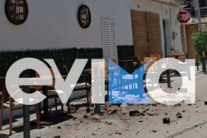 Ζημιές σε σπίτια, μαγαζιά και εκκλησία και κατολισθήσεις στην Εύβοια μετά τους ισχυρούς σεισμούς, οι πρώτες εικόνες