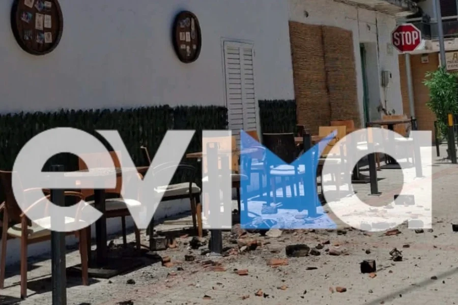 Ζημιές σε σπίτια, μαγαζιά και εκκλησία και κατολισθήσεις στην Εύβοια μετά τους ισχυρούς σεισμούς, οι πρώτες εικόνες