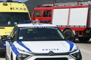Τροχαίο στη Βιάννο με εγκλωβισμό δύο ατόμων