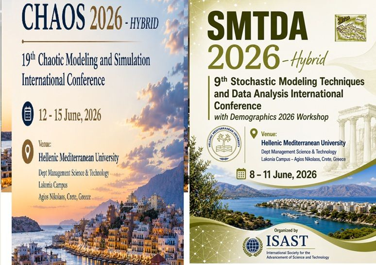 Tα Διεθνή Επιστημονικά Συνέδρια SMTDA και CHAOS 2026 στο Τμήμα ΔΕΤ του ΕΛΜΕΠΑ στον Άγιο Νικόλαο