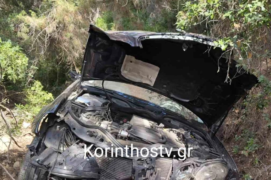 Αυτοκίνητο κατέληξε σε χαράδρα 25 μέτρων στις Κεχριές – Σώα η οδηγός
