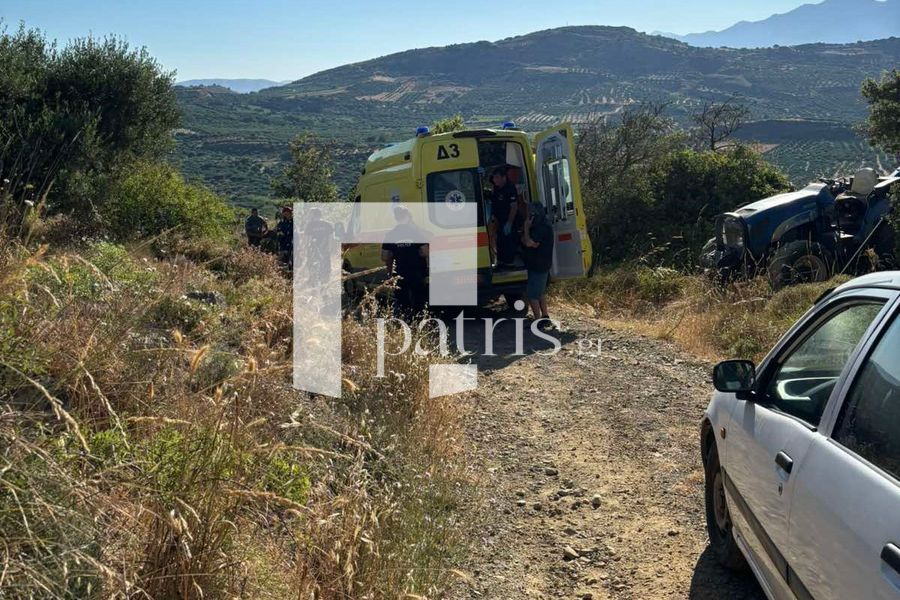 Τραγωδία στο Αρκαλοχώρι: Νεκρός άνδρας έπειτα από ανατροπή του τρακτέρ του