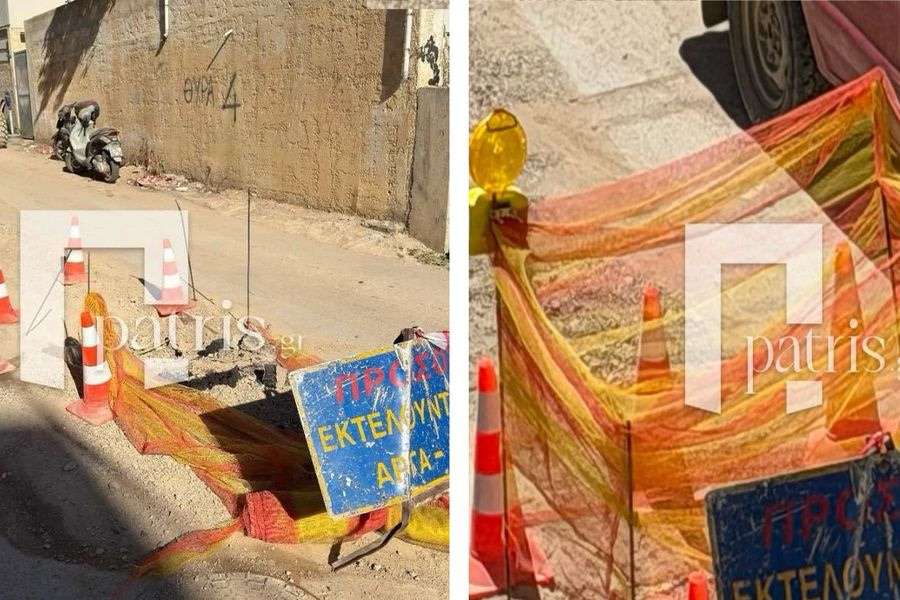 (ΦΩΤΟ – ΒΙΝΤΕΟ) Μετά το τροχαίο έβαλαν φωτεινή σήμανση – Σε μηνύσεις προχωρά το θύμα που έπεσε με τη μηχανή στη λακκούβα