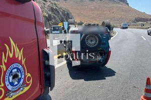 Τροχαίο στον ΒΟΑΚ: Τούμπαρε όχημα μετά από σύγκρουση στο Κακό Όρος – Απεγκλωβίστηκαν μόνοι τους οι επιβάτες (vid)