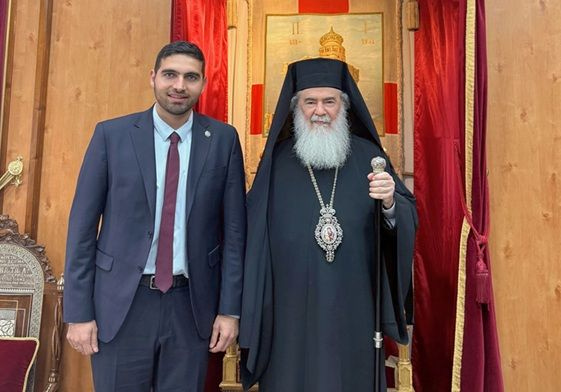 Συναντήσεις Κωνσταντίνου Κεφαλογιάννη με τον Πατριάρχη Ιεροσολύμων και την Πρέσβη της Ελλάδας στο Ισραήλ.