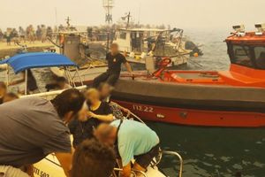 Σε εξέλιξη επιχείρηση εκκένωσης δια θαλάσσης στον Άγιο Βασίλειο Βοιωτίας-Μεγάλη πυρκαγιά στην περιοχή