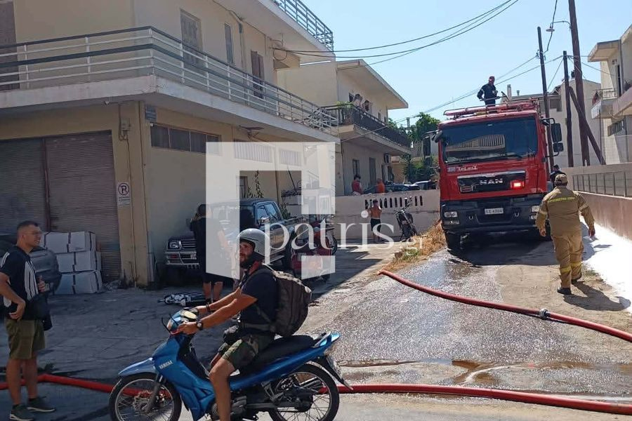 Χανιά: Υπό έλεγχο η πυρκαγιά σε αποθήκη στον Κουμπέ