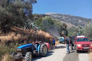 Δεκάδες πυροσβέστες και εθελοντές απέτρεψαν τον κίνδυνο από την πυρκαγιά στα Βορίζια