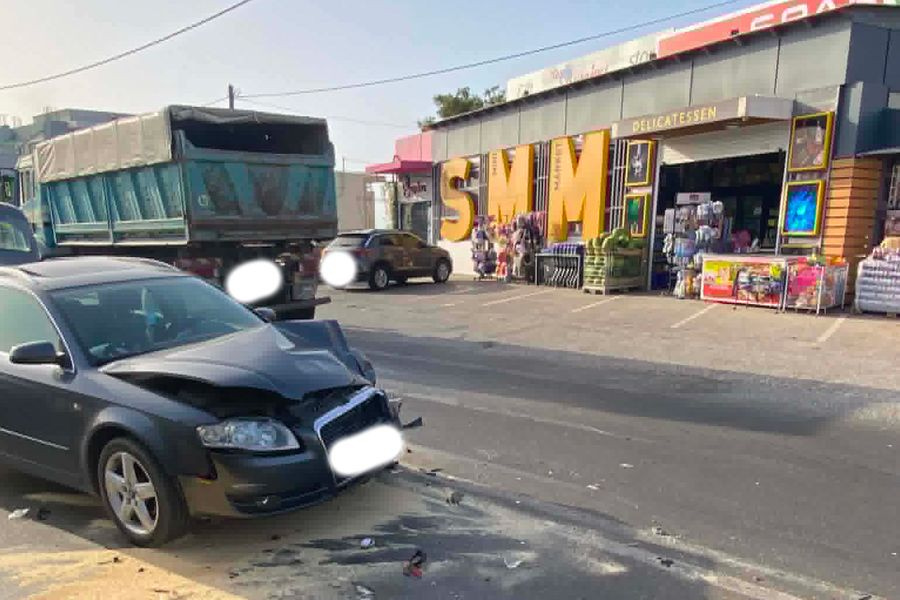 Πρωινό τροχαίο στο δρόμο προς το αεροδρόμιο Χανίων (φωτογραφίες)