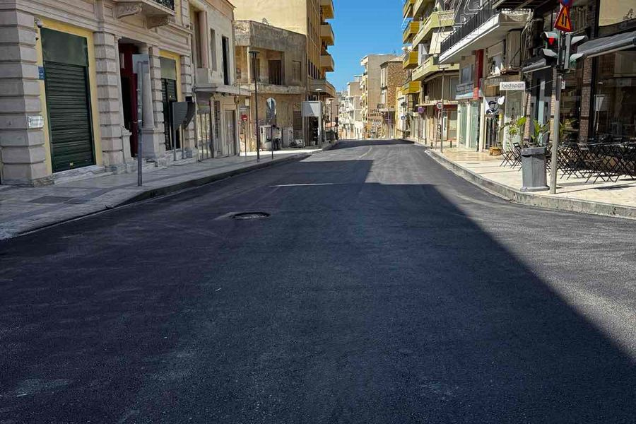 Ολοκληρώθηκαν τα έργα στην οδό Γιαμαλάκη