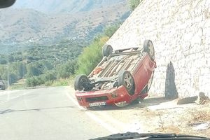 Τροχαίο με τουμπαρισμένο όχημα λίγο έξω από το χωριό – Κινητοποίηση το πρωί στην Εξώπολη