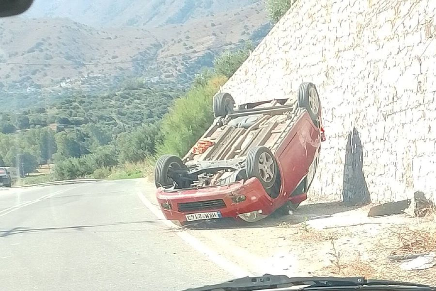 Τροχαίο με τουμπαρισμένο όχημα λίγο έξω από το χωριό – Κινητοποίηση το πρωί στην Εξώπολη