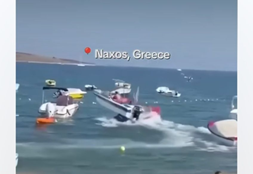 Τρόμος στη Νάξο: Έκανε “ναυτικά παντιλίκια” και καρφώθηκε σε σκάφη δίπλα σε λουόμενους