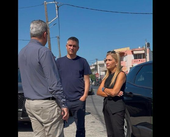 Στα έργα του ΒΟΑΚ με τον Υπουργό Υποδομών και Μεταφορών Χρίστο Δήμα η Σέβη Βολουδάκη